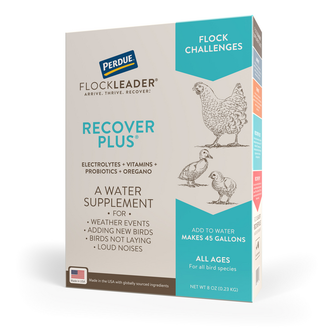 RECOVER PLUS – Moderate Stress Probiotic Water Supplement for Chickens with Electrolytes & Oregano