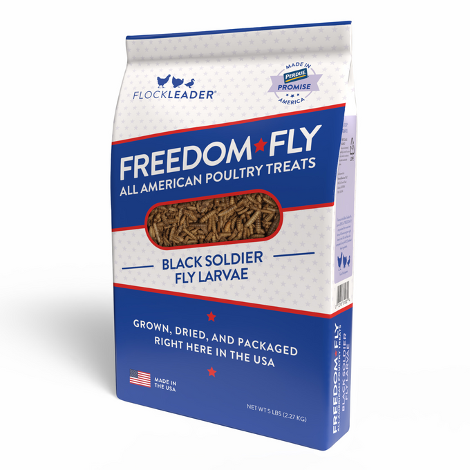 FREEDOM FLY - All American Dried Black Soldier Fly Larvae Poultry Treats, Made in USA